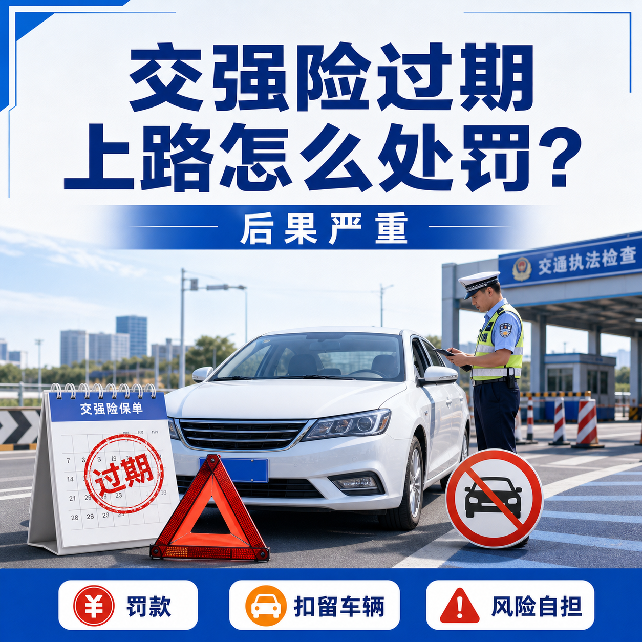 交强险过期上路怎么处罚？后果严重