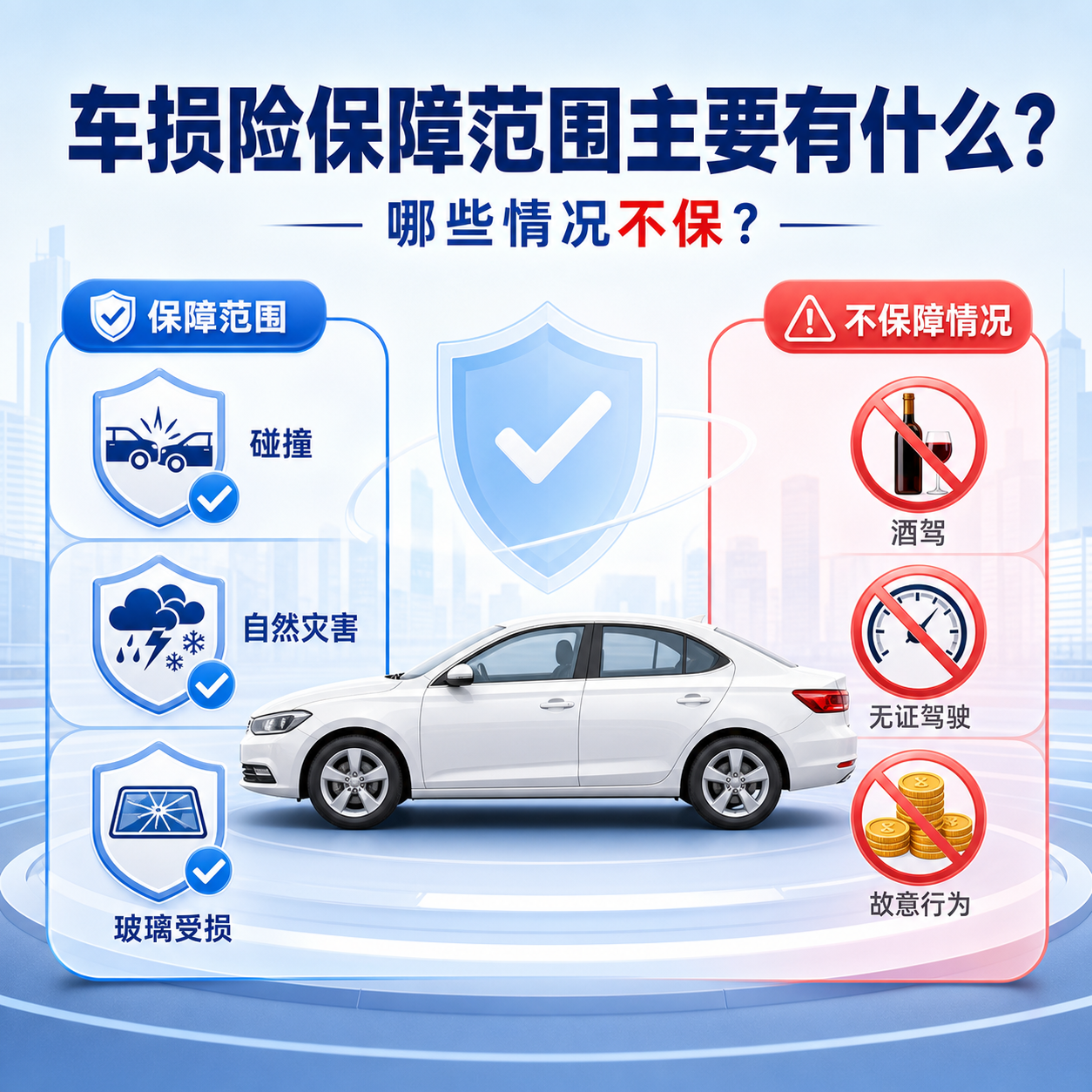 车损险保障范围主要有什么?哪些情况不保?